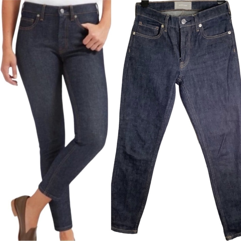 EVERLANE Mid Rise Dark Wash Jean Regular
Fit Stretch Jeans Size 28 Women EUC
